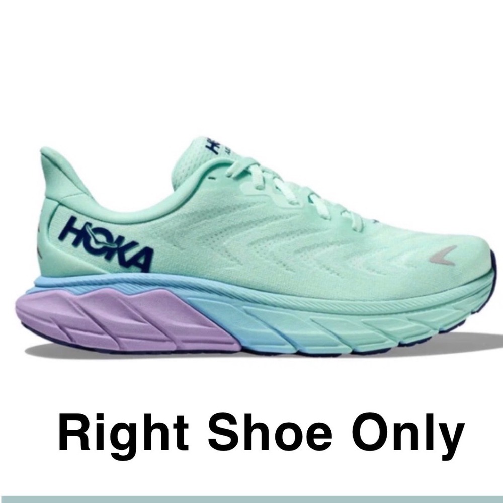 Hoka Arahi 6 Wide Sea Foam Blue Fog Running Shoe RIGHT SHOE ONLY 8.5D